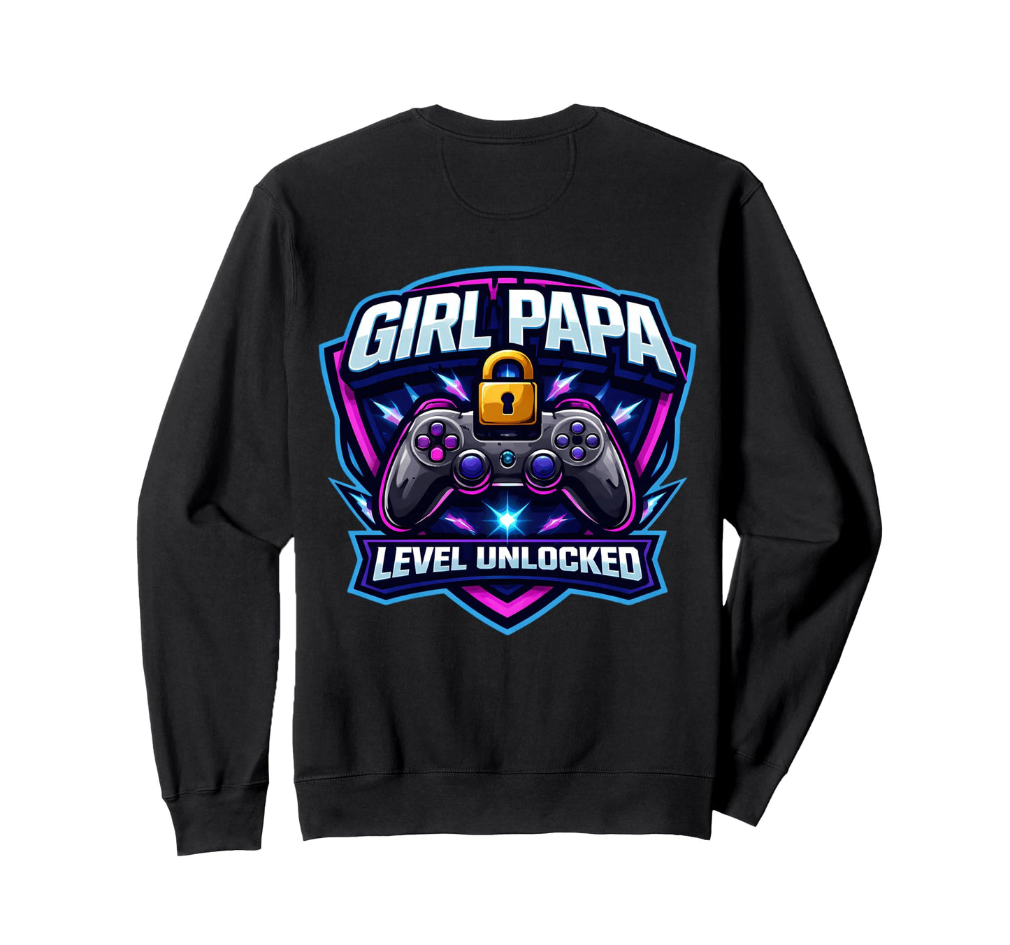 Papa Level Unlocked New Father Dad Sweatshirt - Streetwear Style Men Women - T-Shirt, Sweatshirt, Hoodie