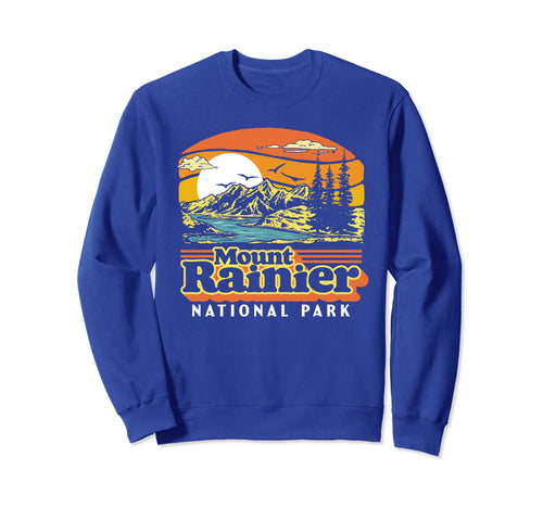Mount Rainier National Park 80S Sweatshirt - Custom Art Print for Adults - T-Shirt, Sweatshirt, Hoodie