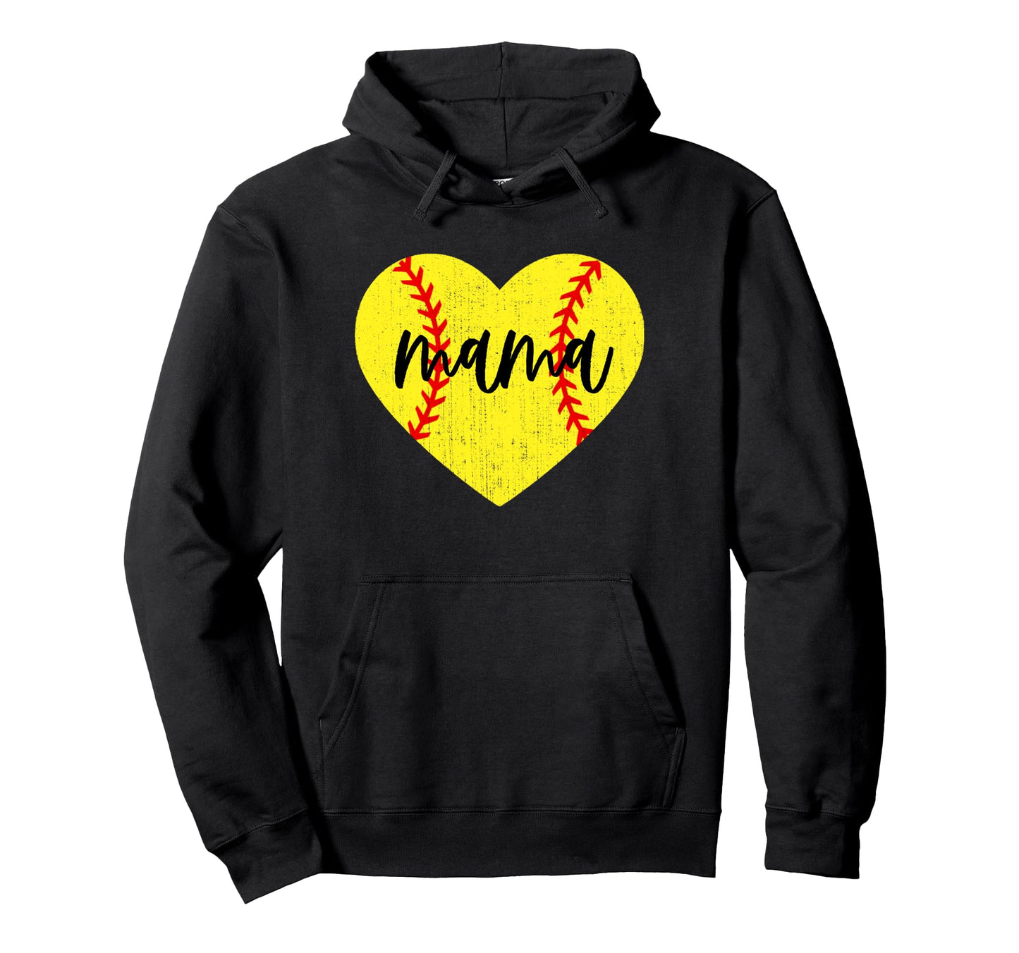 Heart Mom Softball Mama Baller Mom Game Hoodie - Minimalist Print Unisex - T-Shirt, Sweatshirt, Hoodie