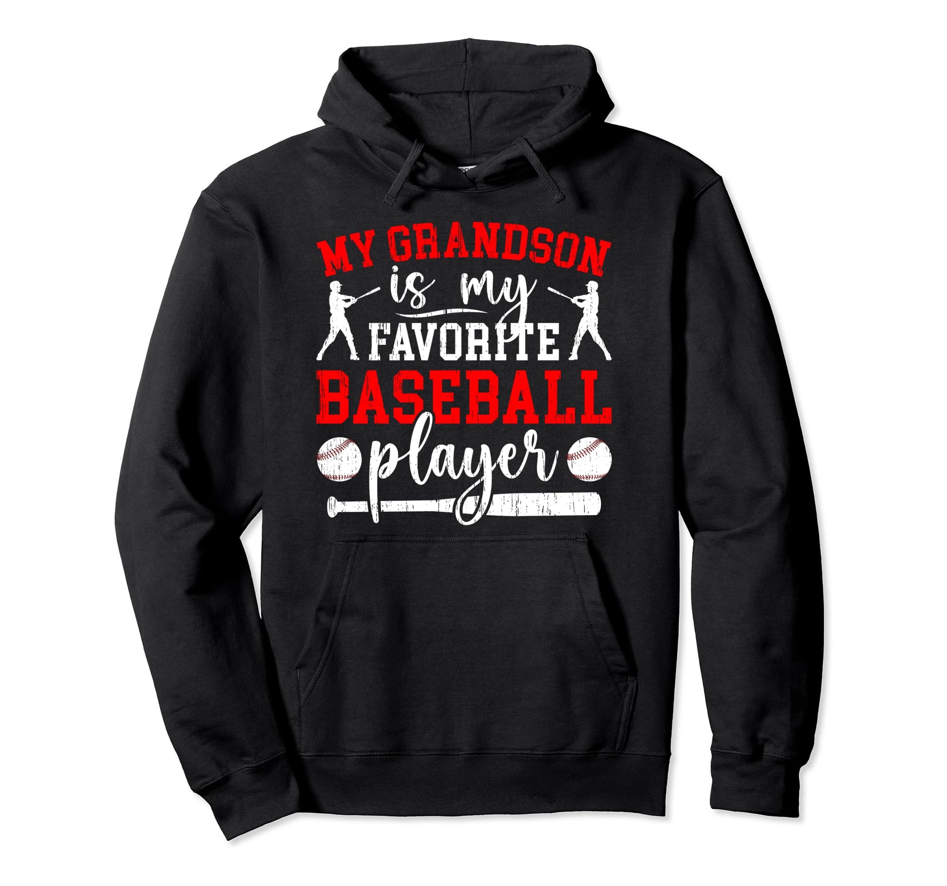My Grandson Baseball Granny Baseball Hoodie - Graphic Print for Adults - T-Shirt, Sweatshirt, Hoodie