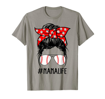 Nana Life Baseball Softball Mothers T-Shirt - Aesthetic Graphic for Adults - T-Shirt, Sweatshirt, Hoodie