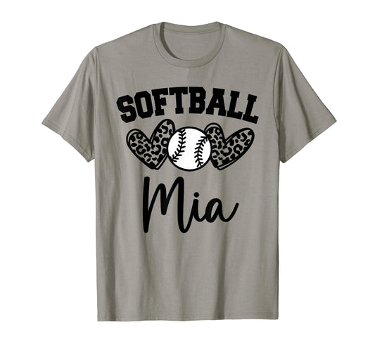 Personalized Baseball Heart Mia T-Shirt - Streetwear Style for Adults - T-Shirt, Sweatshirt, Hoodie