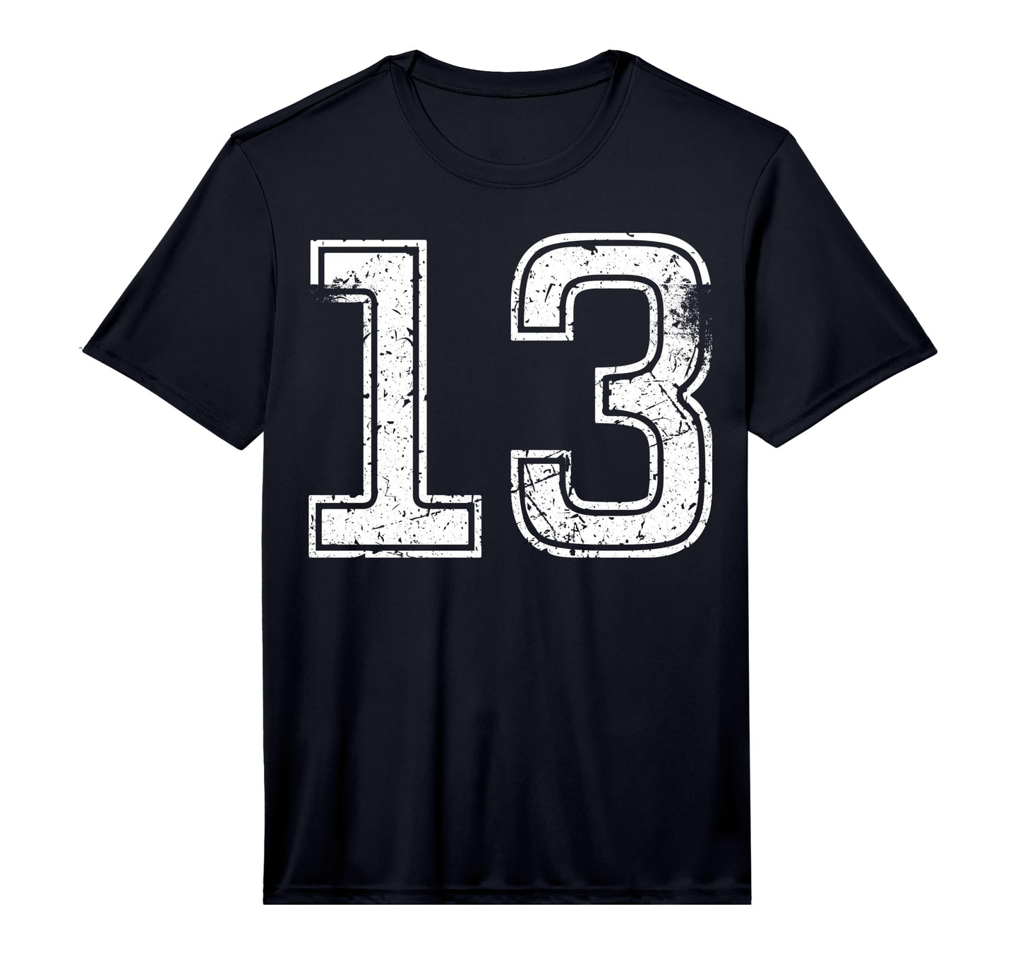 White Sports Team Number 13 Performance T-Shirt - Trendy Graphic Men Women - T-Shirt, Sweatshirt, Hoodie