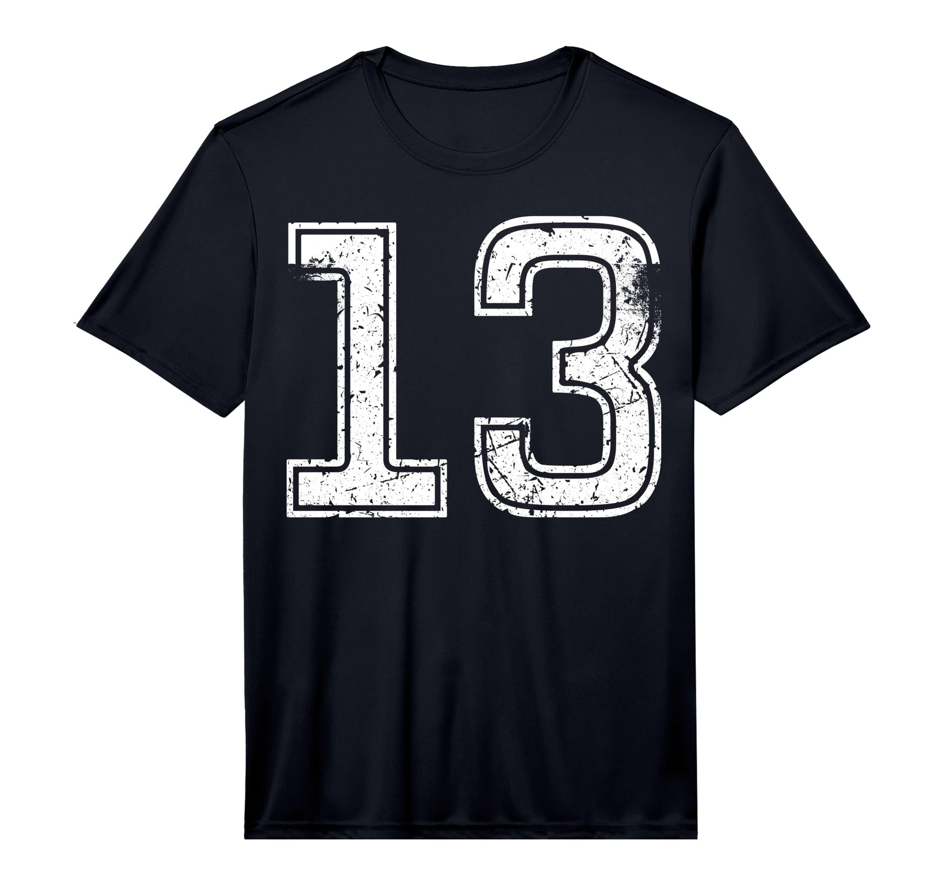 White Sports Team Number 13 Performance T-Shirt - Trendy Graphic Men Women - T-Shirt, Sweatshirt, Hoodie