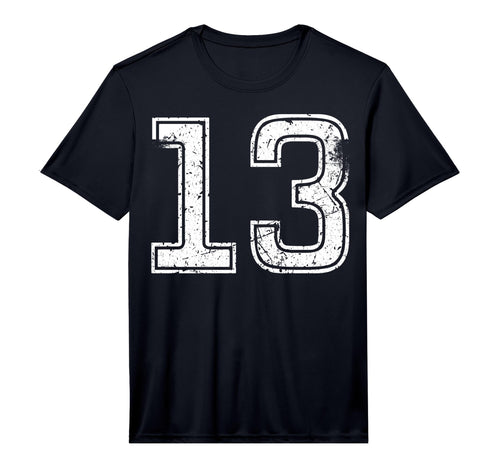 White Sports Team Number 13 Performance T-Shirt - Trendy Graphic Men Women - T-Shirt, Sweatshirt, Hoodie