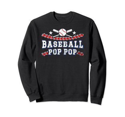 Baseball Pop Pop Best Grandpa Pop Sweatshirt - Trendy Graphic Men Women - T-Shirt, Sweatshirt, Hoodie