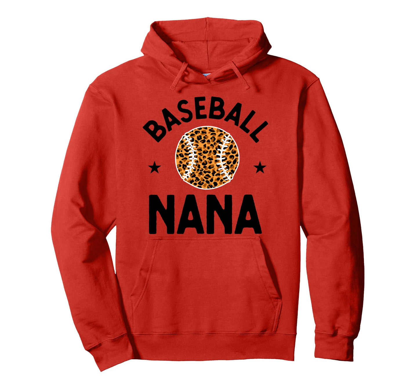 Baseball Nana Grandmother Leopard Hoodie - Streetwear Style for Adults - T-Shirt, Sweatshirt, Hoodie