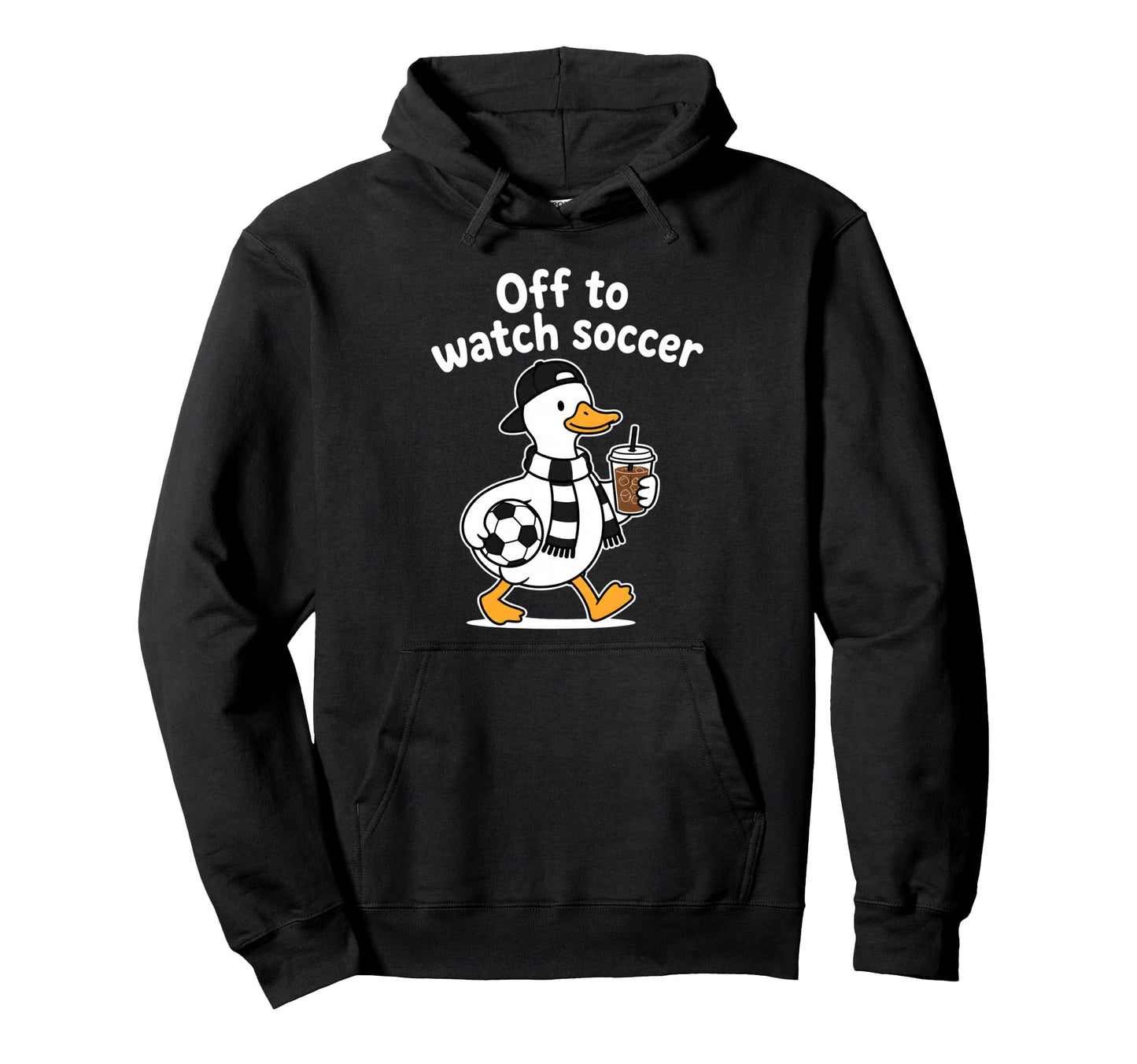 Off To Watch Soccer Mom Goose Hoodie - Fun Novelty Design for Adults - T-Shirt, Sweatshirt, Hoodie