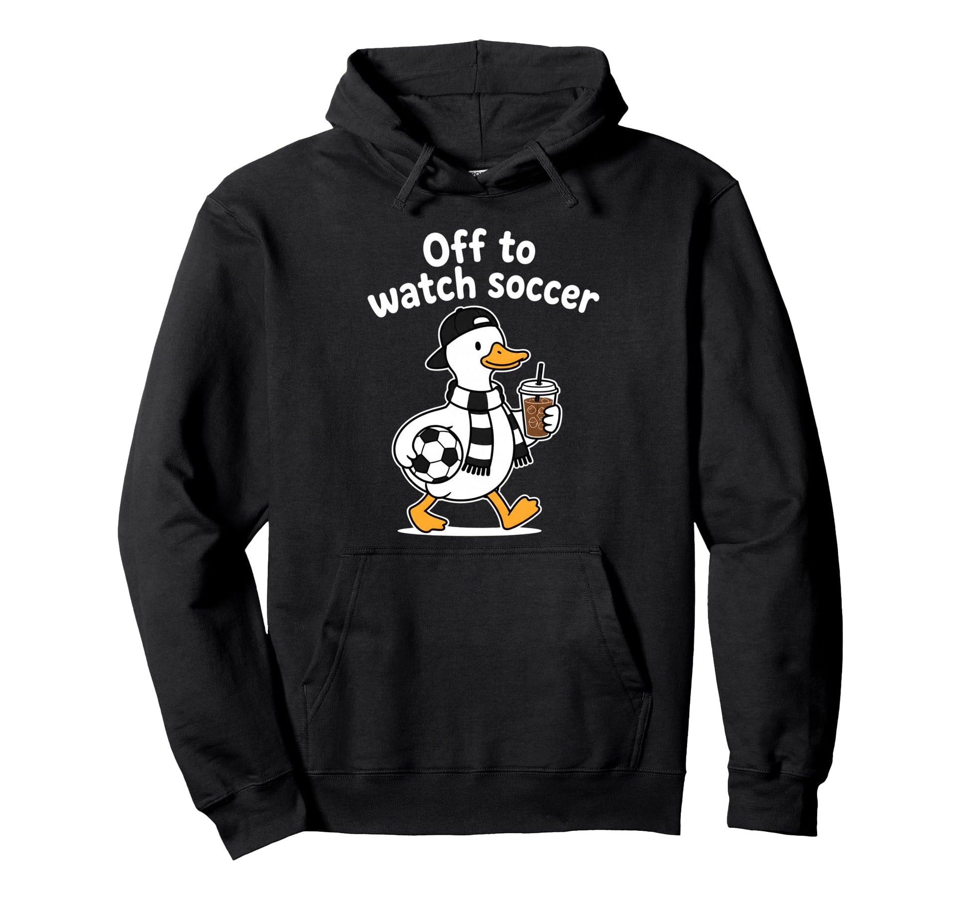 Off To Watch Soccer Mom Goose Hoodie - Fun Novelty Design for Adults - T-Shirt, Sweatshirt, Hoodie