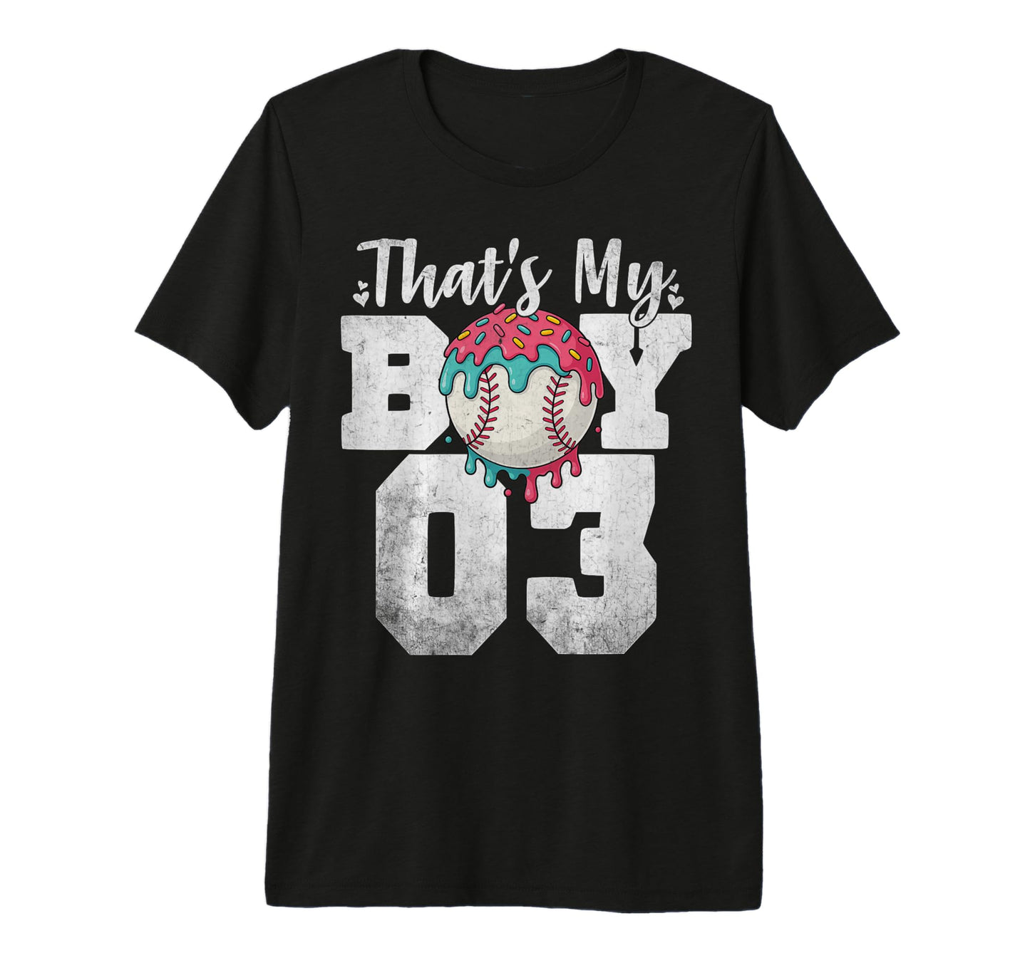 Thats My Baseball 3 Number Mom Dad 3 T-Shirt - Unique Graphic for Adults - T-Shirt, Sweatshirt, Hoodie