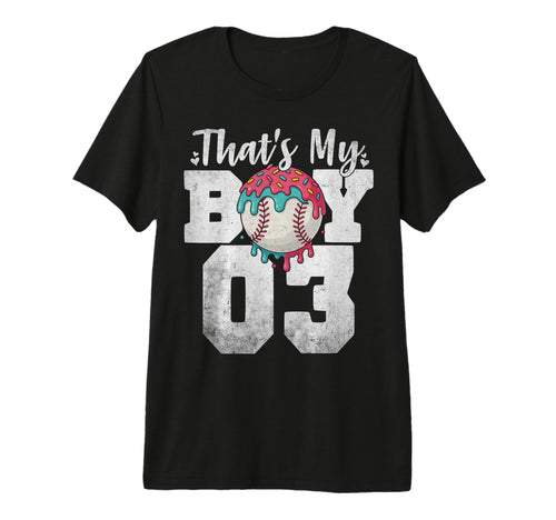 Thats My Baseball 3 Number Mom Dad 3 T-Shirt - Unique Graphic for Adults - T-Shirt, Sweatshirt, Hoodie