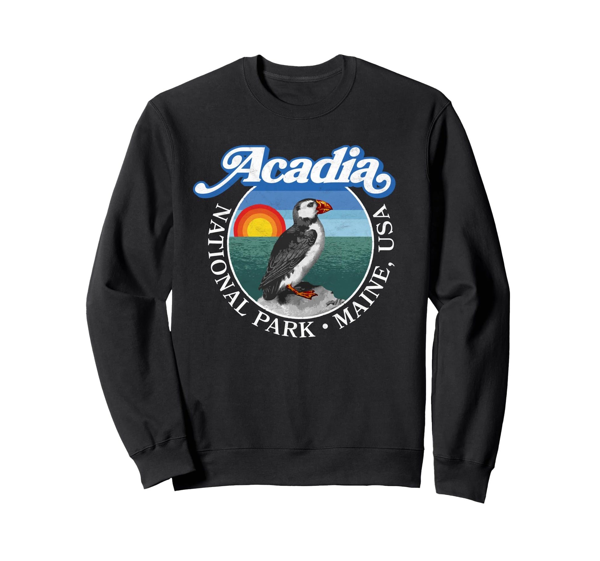 Acadia National Park Maine Puffin Sweatshirt - Graphic Print Unisex - T-Shirt, Sweatshirt, Hoodie