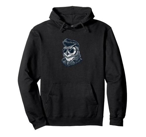 Owl Rock Roll 60S Hoodie - Novelty Apparel for Adults - T-Shirt, Sweatshirt, Hoodie