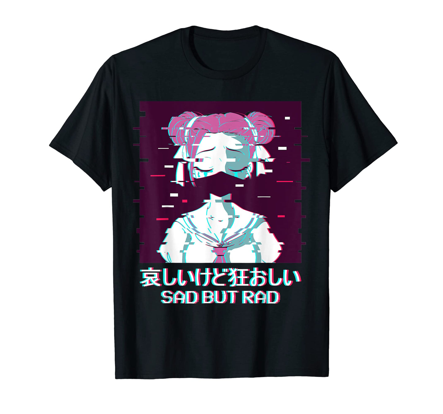 Geisha Anime Japanese Vaporwave Aesthetic T-Shirt - Graphic Print Unisex - T-Shirt, Sweatshirt, Hoodie