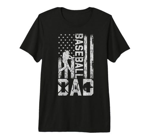 Baseball Us Flag Baseball Dad Player T-Shirt - Fun Novelty Design Unisex - T-Shirt, Sweatshirt, Hoodie
