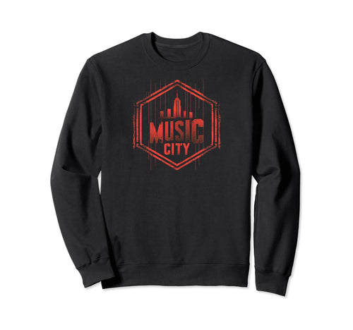 Music City Grit 90S Grunge Sweatshirt - Fun Novelty Design Unisex - T-Shirt, Sweatshirt, Hoodie