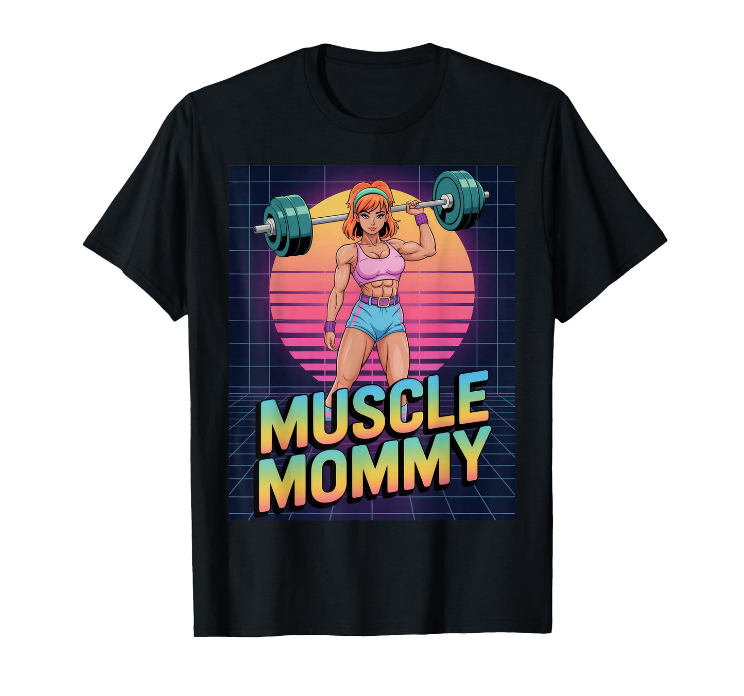 Anime Muscle Mommy Weightlifting Fitness T-Shirt - Trendy Graphic Unisex - T-Shirt, Sweatshirt, Hoodie