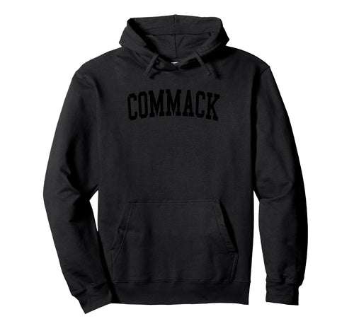 Commack Ny Distressed Black Varsity Hoodie - Minimalist Print Unisex - T-Shirt, Sweatshirt, Hoodie
