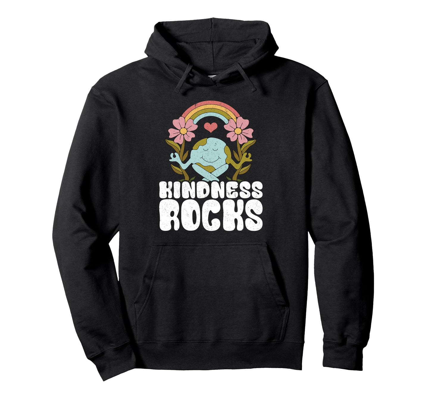 Hippie Teacher Rainbow Kindness Rocks Hoodie - Minimalist Print for Adults - T-Shirt, Sweatshirt, Hoodie