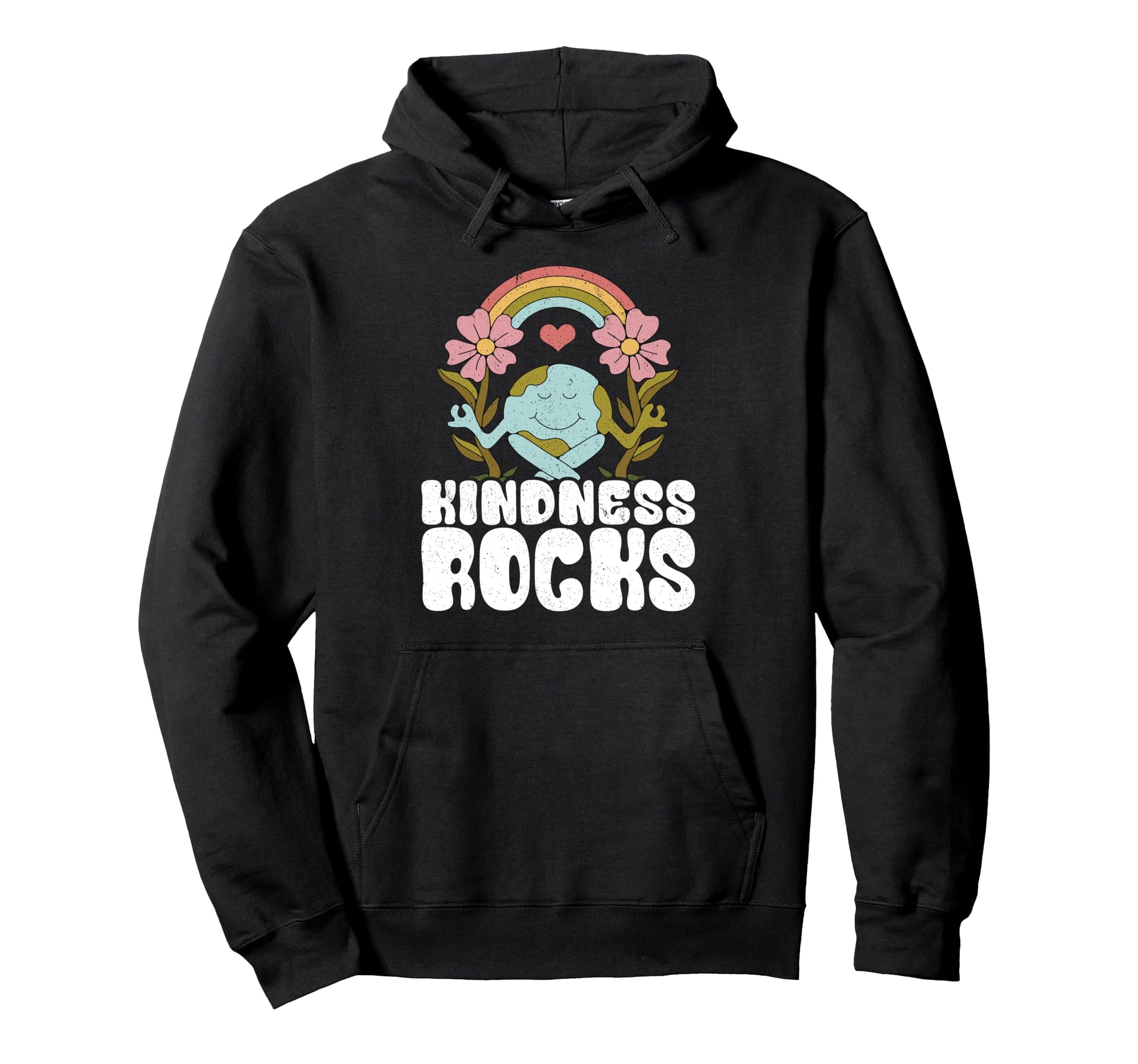 Hippie Teacher Rainbow Kindness Rocks Hoodie - Minimalist Print for Adults - T-Shirt, Sweatshirt, Hoodie