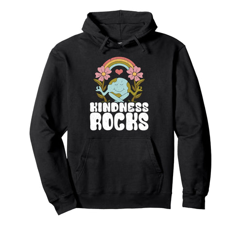 Hippie Teacher Rainbow Kindness Rocks Hoodie - Minimalist Print for Adults - T-Shirt, Sweatshirt, Hoodie