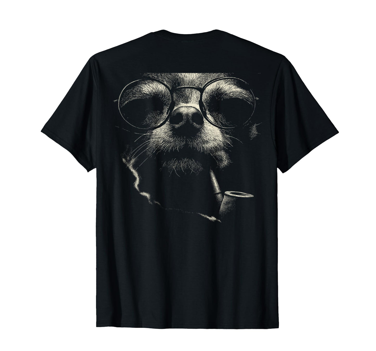 Fun Chihuahua Smoking Pipe Glasses T-Shirt - Graphic Print Men Women - T-Shirt, Sweatshirt, Hoodie