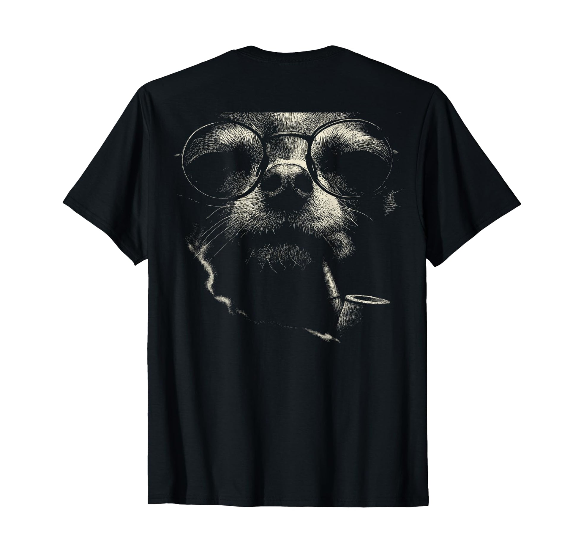 Fun Chihuahua Smoking Pipe Glasses T-Shirt - Graphic Print Men Women - T-Shirt, Sweatshirt, Hoodie