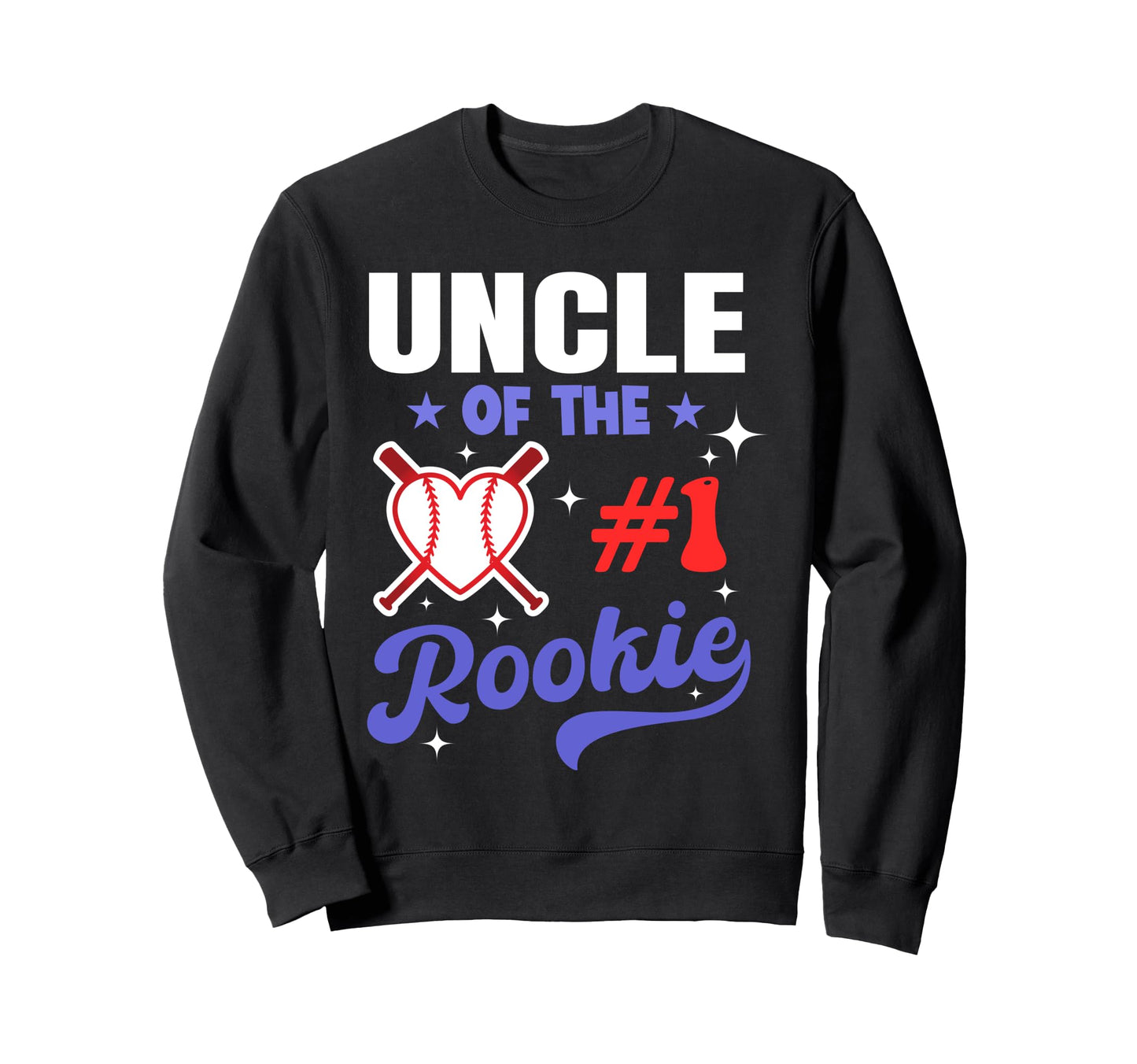 Uncle Rookie 1St Baseball Sweatshirt - Minimalist Print for Adults - T-Shirt, Sweatshirt, Hoodie