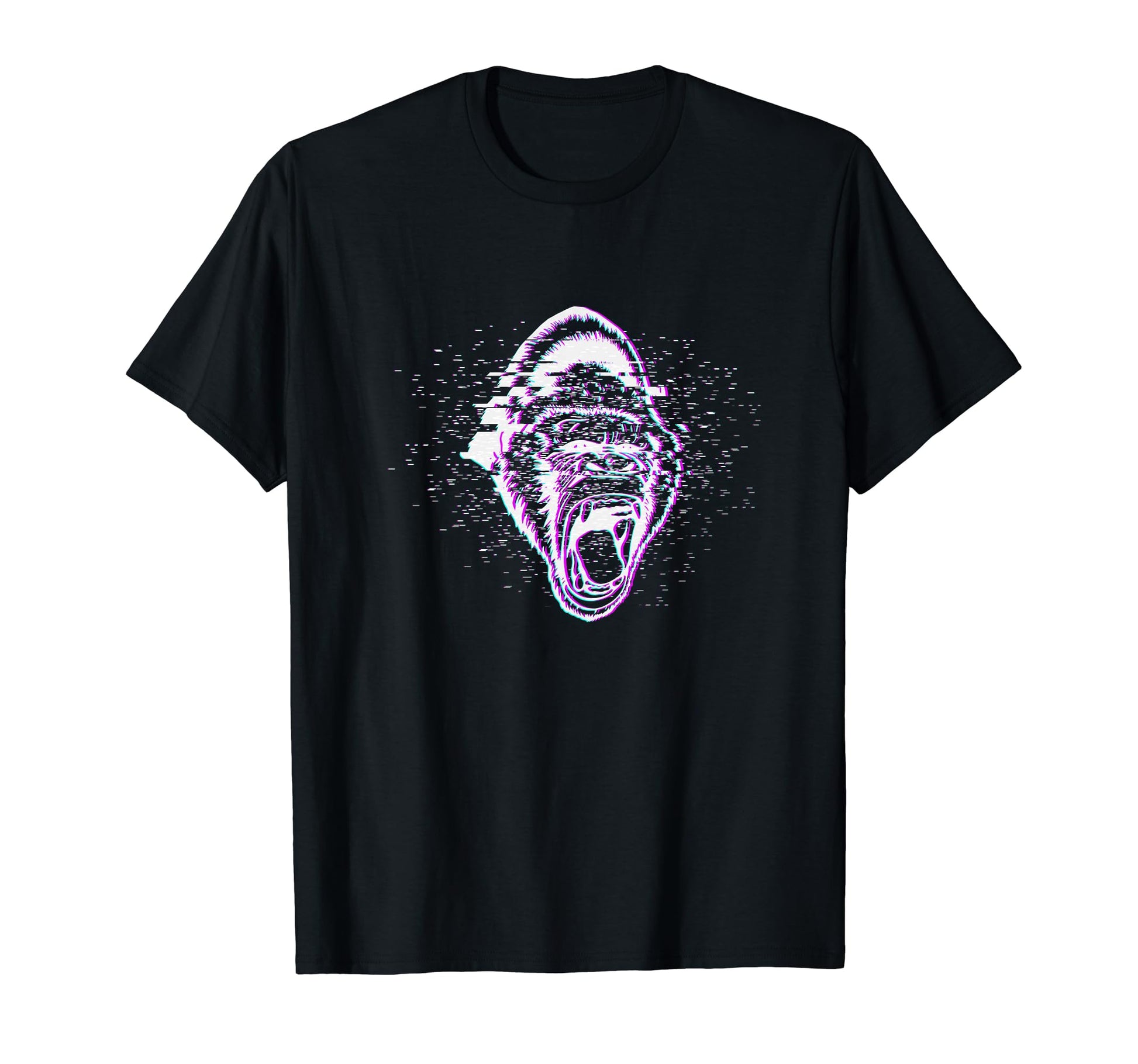 Angry Pixely Pixelated Gorilla T-Shirt - Aesthetic Graphic for Adults - T-Shirt, Sweatshirt, Hoodie