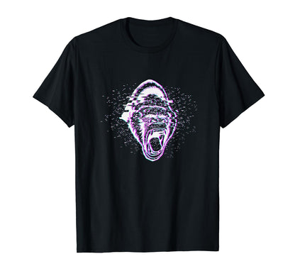 Angry Pixely Pixelated Gorilla T-Shirt - Aesthetic Graphic for Adults - T-Shirt, Sweatshirt, Hoodie
