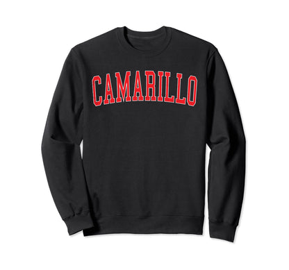 Camarillo Ca Varsity Red Text Sweatshirt - Graphic Print Men Women - T-Shirt, Sweatshirt, Hoodie