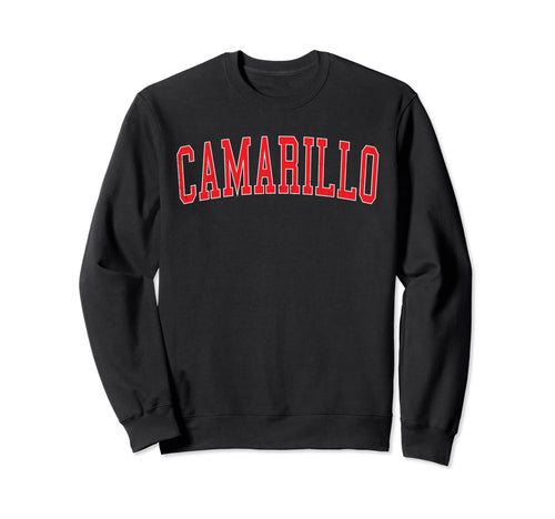 Camarillo Ca Varsity Red Text Sweatshirt - Graphic Print Men Women - T-Shirt, Sweatshirt, Hoodie
