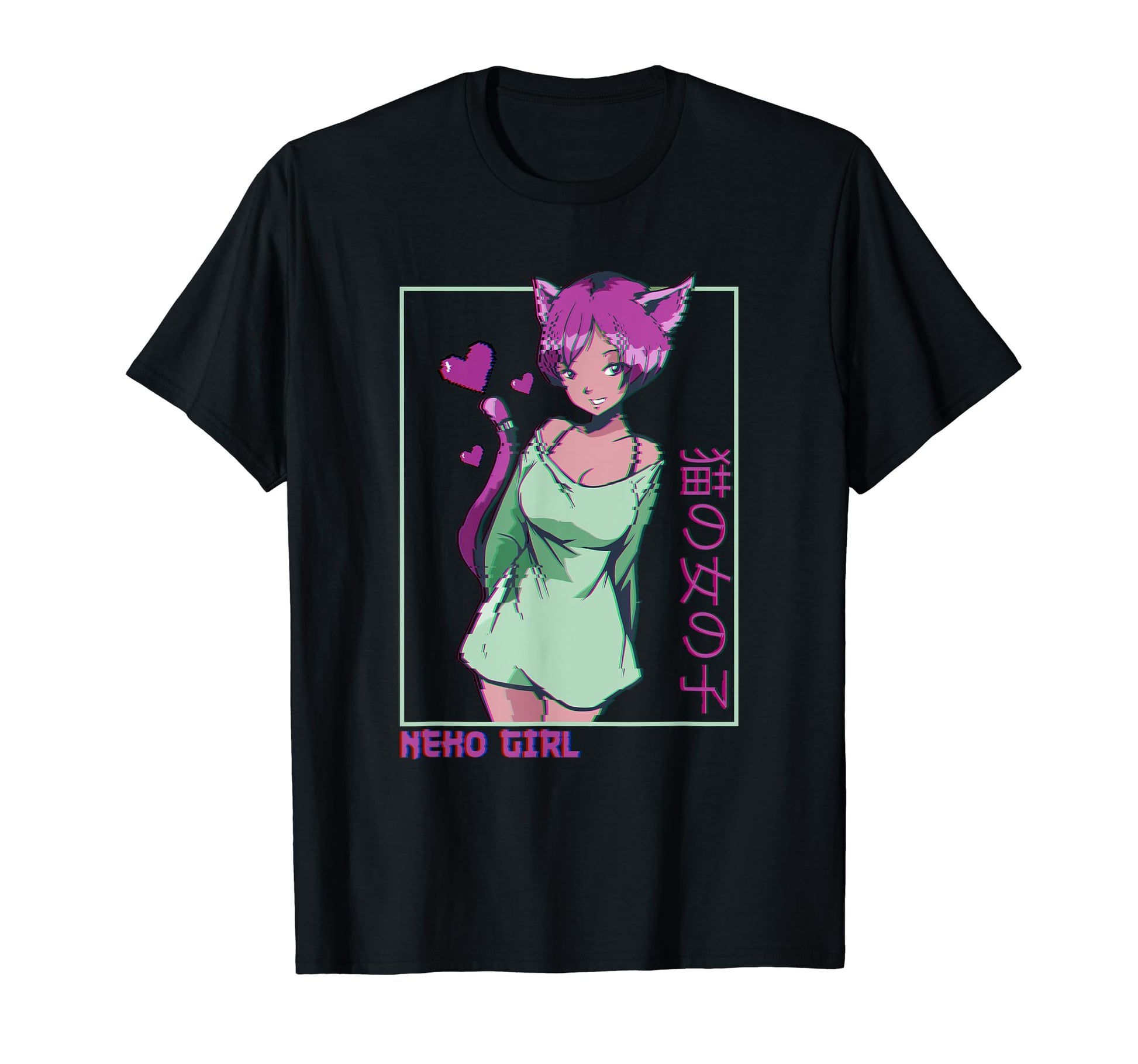 Nani Neko E Vaporwave Pastell Anime T-Shirt - Unique Graphic for Adults - T-Shirt, Sweatshirt, Hoodie