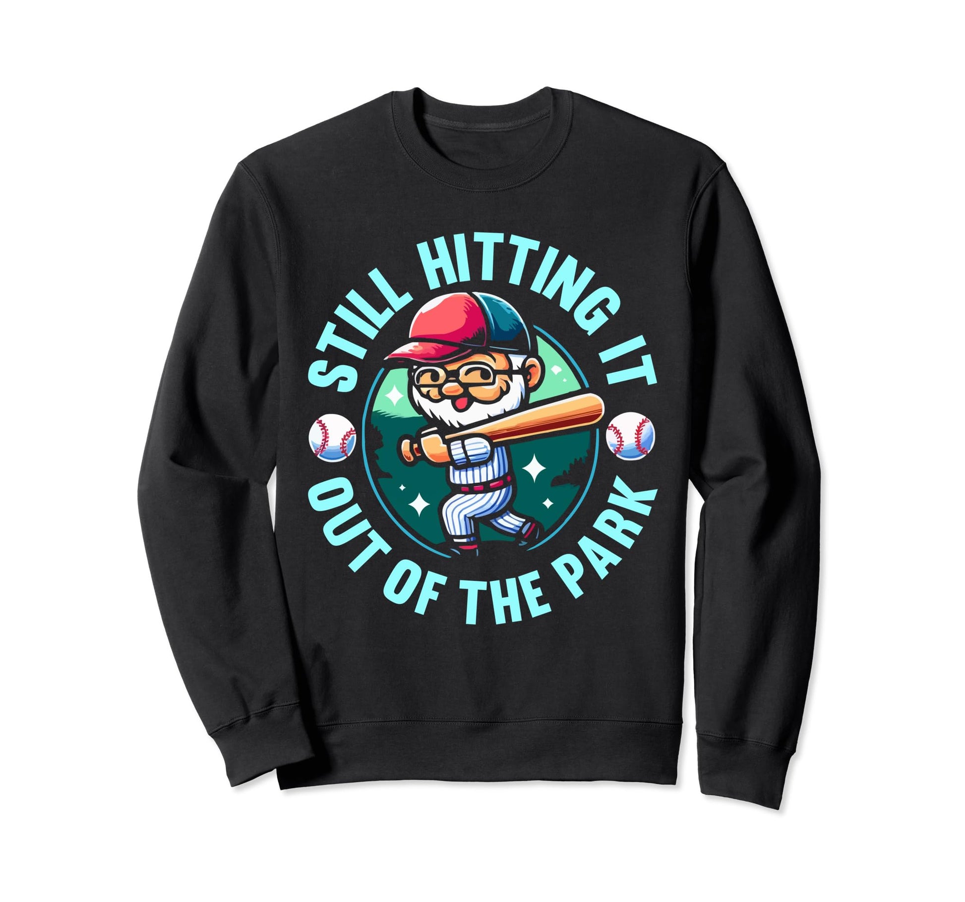 Baseball Grandpa Grandfather Gramps Sweatshirt - Custom Art Print Unisex - T-Shirt, Sweatshirt, Hoodie