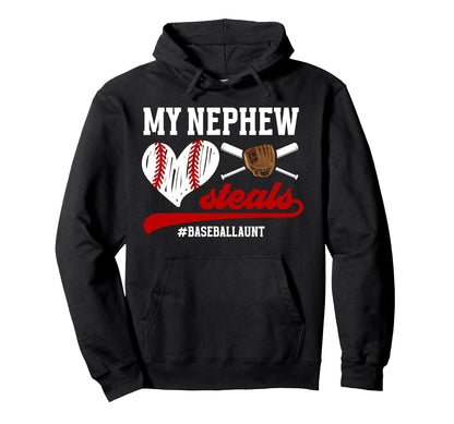Funny Baseball Aunt Baseball Player Auntie Hoodie - Streetwear Style Unisex - T-Shirt, Sweatshirt, Hoodie