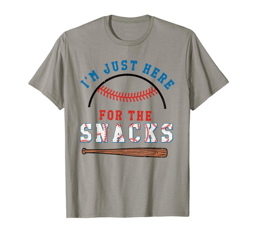 Im Just Here Snacks Baseball Snack T-Shirt - Graphic Print for Adults - T-Shirt, Sweatshirt, Hoodie
