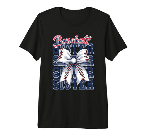 Baseball Sister Coquette Bow Tri Blend T-Shirt - Streetwear Style Unisex - T-Shirt, Sweatshirt, Hoodie