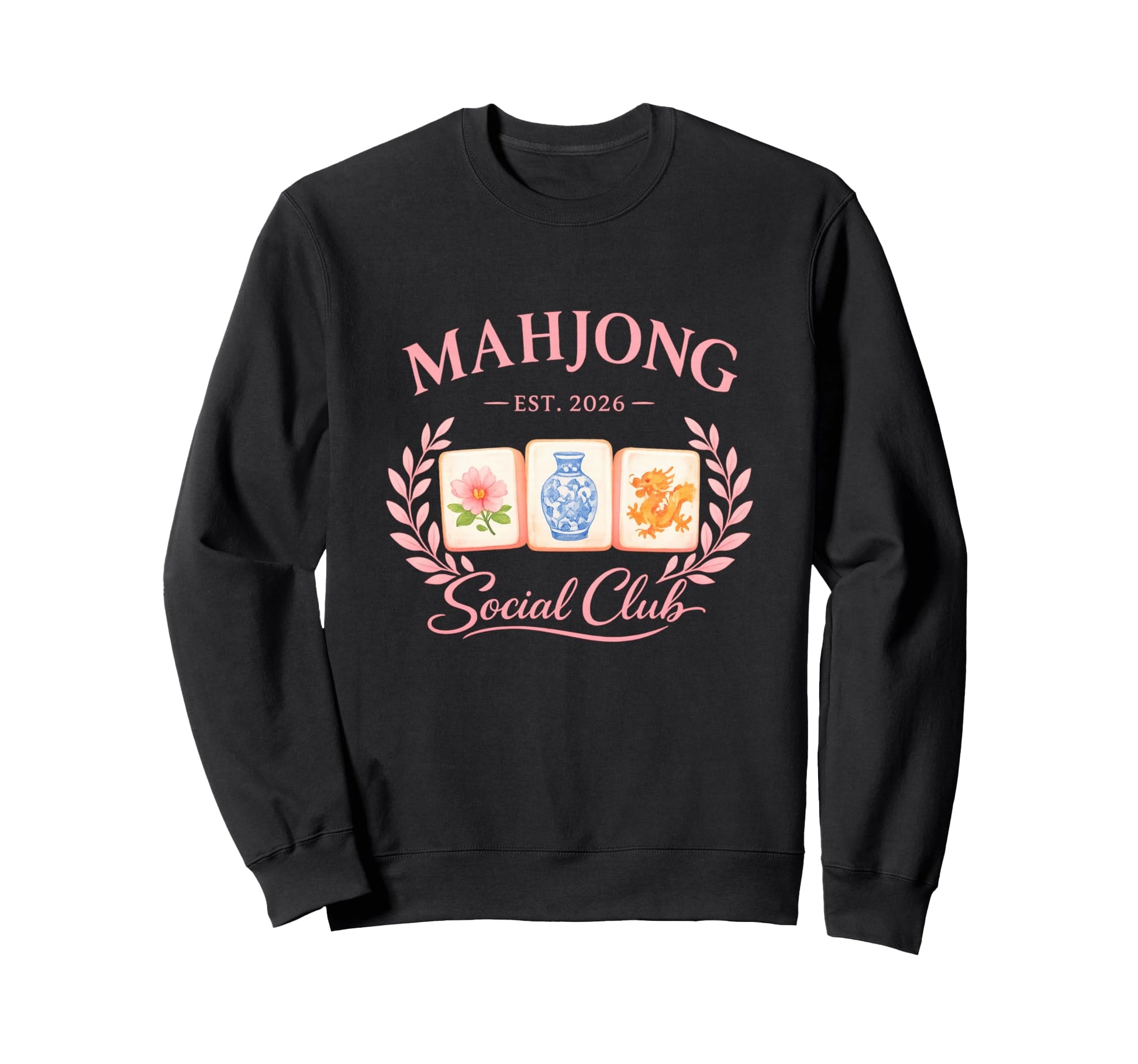 Mahjong Social Club 2026 Preppy Sweatshirt - Unique Graphic Men Women - T-Shirt, Sweatshirt, Hoodie