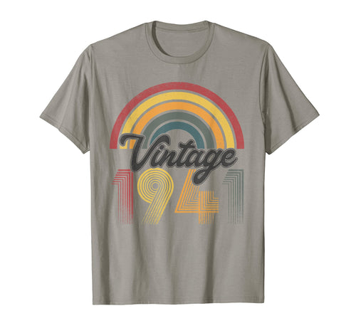 1941 80Th Birthday Gift Rainbow T-Shirt - Trendy Graphic Men Women - T-Shirt, Sweatshirt, Hoodie