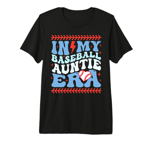 My Baseball Auntie Era Groovy Baseball T-Shirt - Graphic Print for Adults - T-Shirt, Sweatshirt, Hoodie