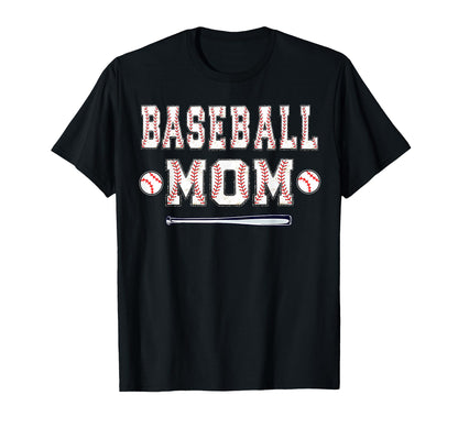 Baseball Player Mom Wife T-Shirt - Aesthetic Graphic for Adults - T-Shirt, Sweatshirt, Hoodie