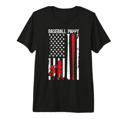 Mens Baseball Pappy Grandpa Us Flag T-Shirt - Aesthetic Graphic Unisex - T-Shirt, Sweatshirt, Hoodie