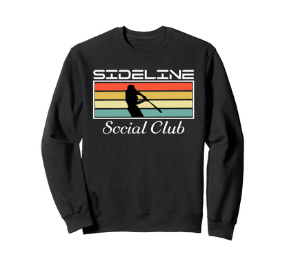 Funny Baseball Mom Sideline Social Sweatshirt - Minimalist Print Unisex - T-Shirt, Sweatshirt, Hoodie