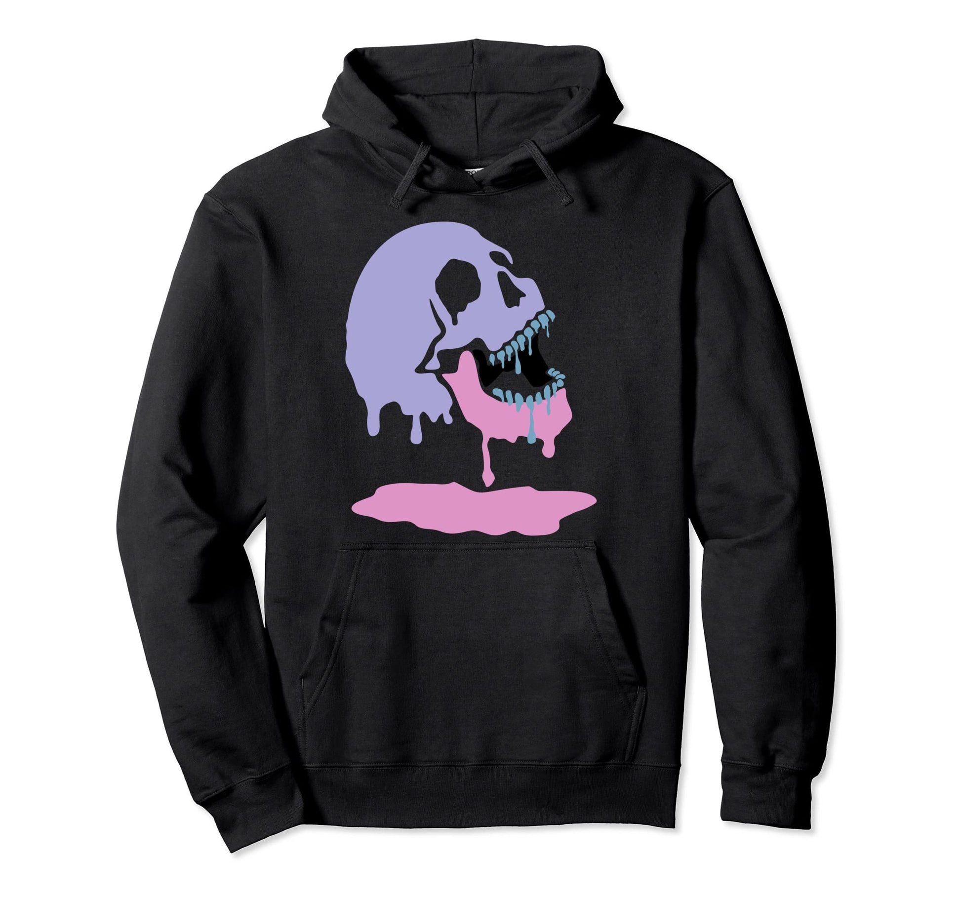 Melting Skull Face Aesthetic Hoodie - Custom Art Print for Adults - T-Shirt, Sweatshirt, Hoodie