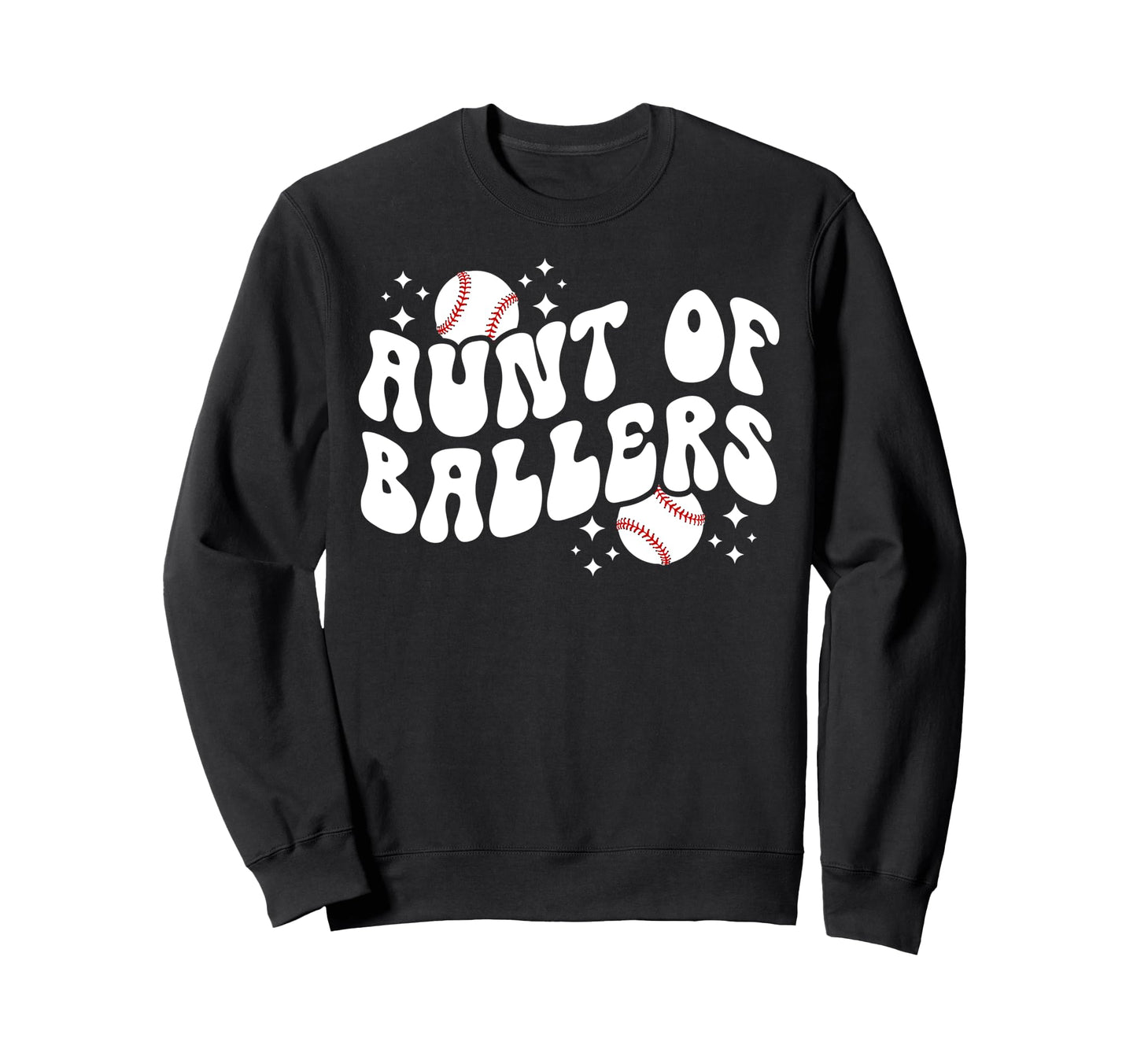 Aunt Ballers Baseball Aunt Baseball Sweatshirt - Custom Art Print Unisex - T-Shirt, Sweatshirt, Hoodie