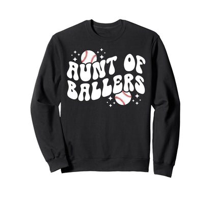 Aunt Ballers Baseball Aunt Baseball Sweatshirt - Custom Art Print Unisex - T-Shirt, Sweatshirt, Hoodie