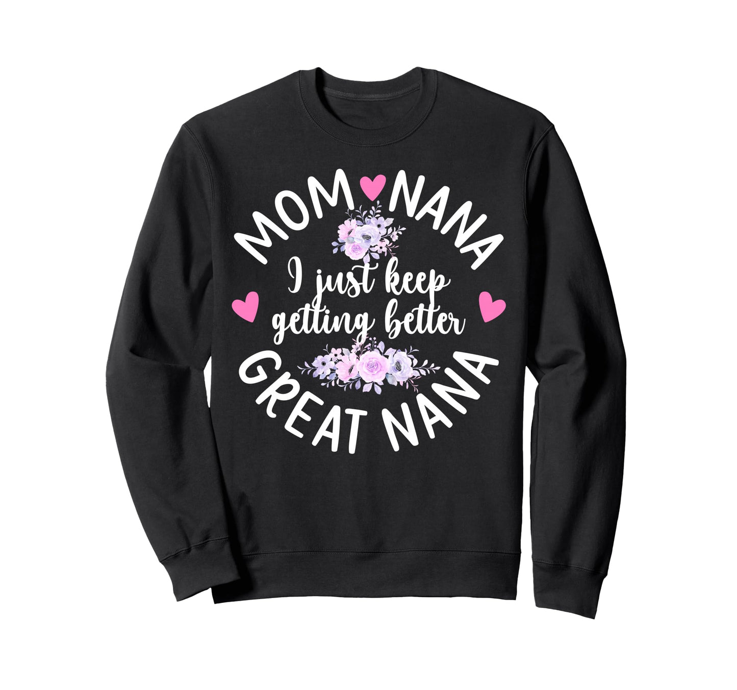 Mom Nana Great Nana Keep Getting Sweatshirt - Graphic Print Men Women - T-Shirt, Sweatshirt, Hoodie