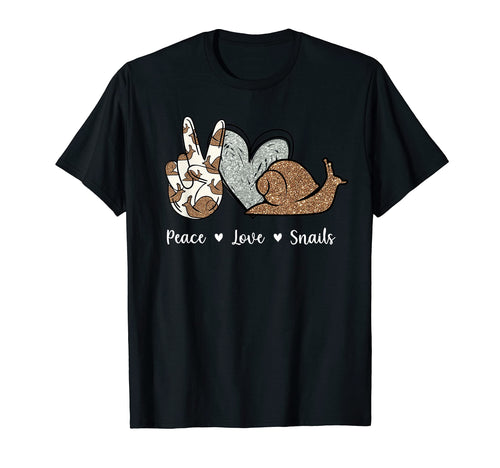 Peace Love Snails Glitter T-Shirt - Trendy Graphic Men Women - T-Shirt, Sweatshirt, Hoodie