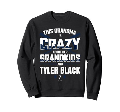 Grandma Crazy Tyler Black Sweatshirt - Custom Art Print for Adults - T-Shirt, Sweatshirt, Hoodie