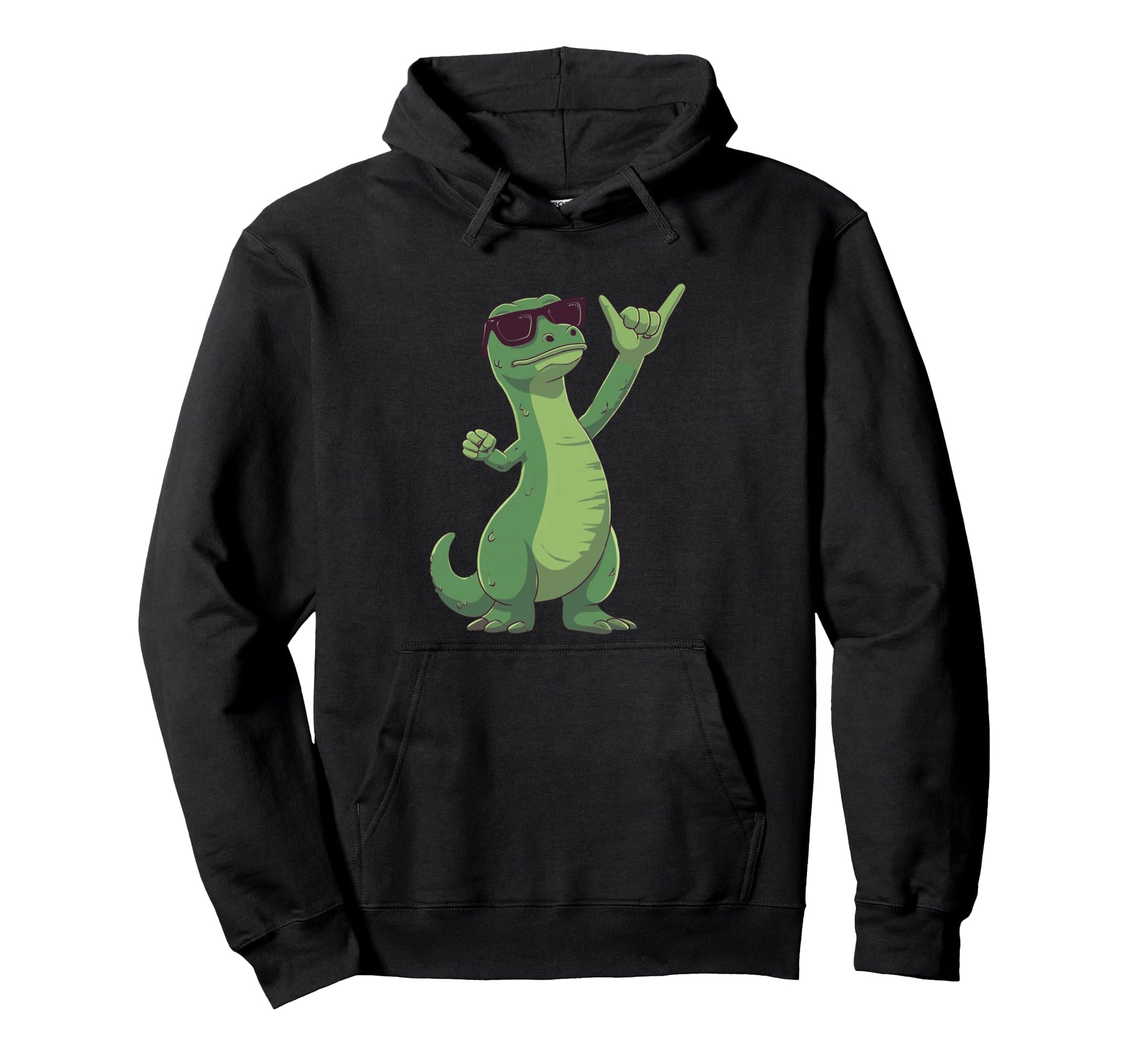 Green Lizard Reptile Rock Hand Hoodie - Casual Everyday Wear for Adults - T-Shirt, Sweatshirt, Hoodie